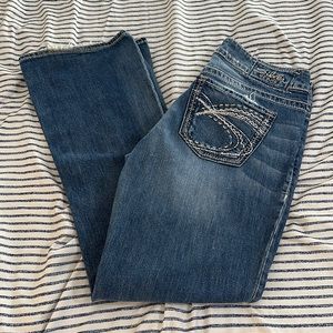 SILVER FLARE JEANS